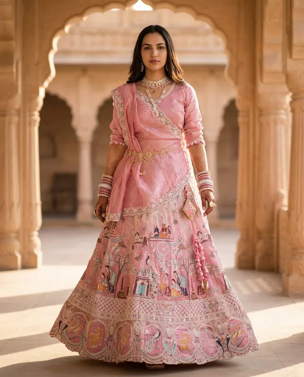 Pink_Peacock_Heritage_Lehenga_Set