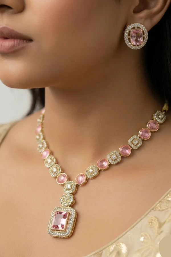 Blush_Facet_Necklace_Set