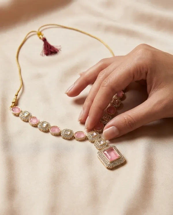 Blush_Facet_Necklace_Set