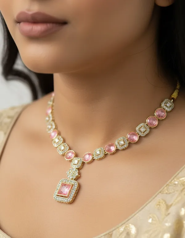 Blush_Facet_Necklace_Set