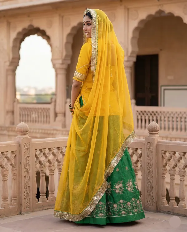Rajwadi_Panna_Haldi_Lehenga