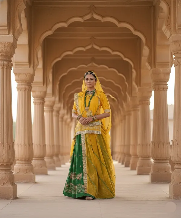 Rajwadi_Panna_Haldi_Lehenga
