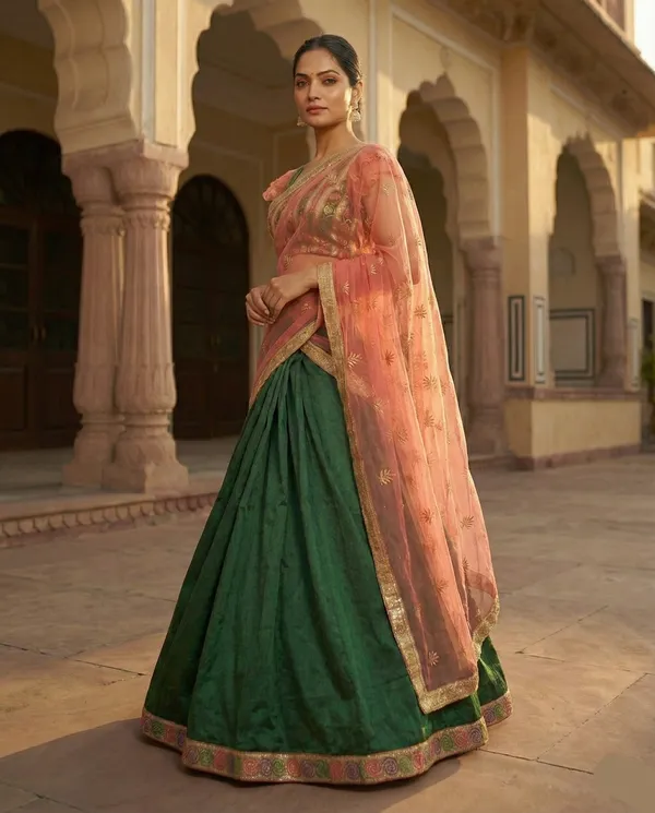 Emerald_Rani_Lehenga_Saree