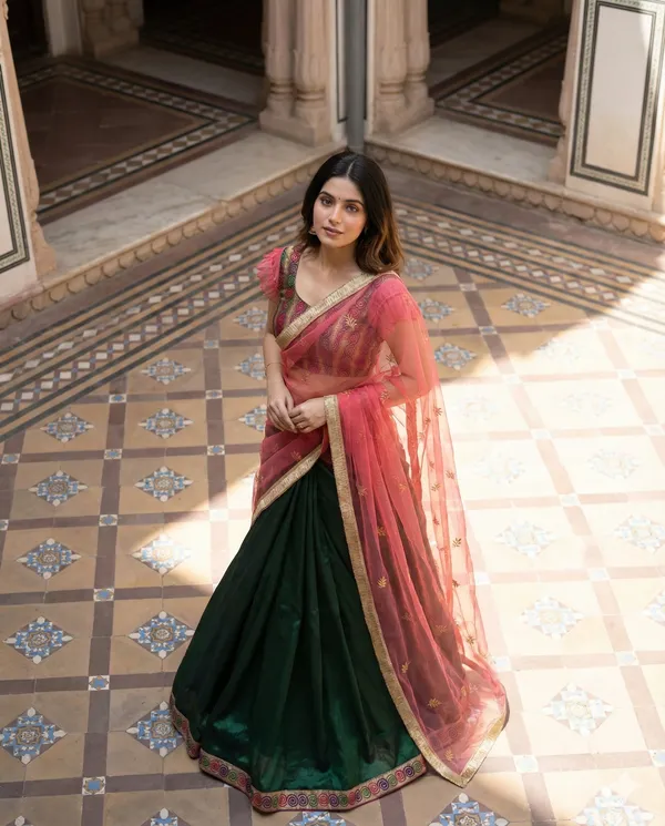 Emerald_Rani_Lehenga_Saree