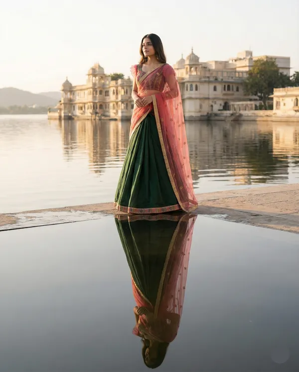 Emerald_Rani_Lehenga_Saree
