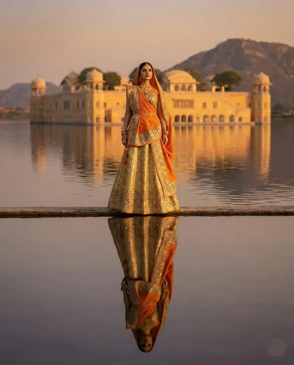 Golden_Kesari_Lehenga_Saree