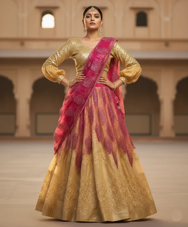 Golden_Rani_Lehenga