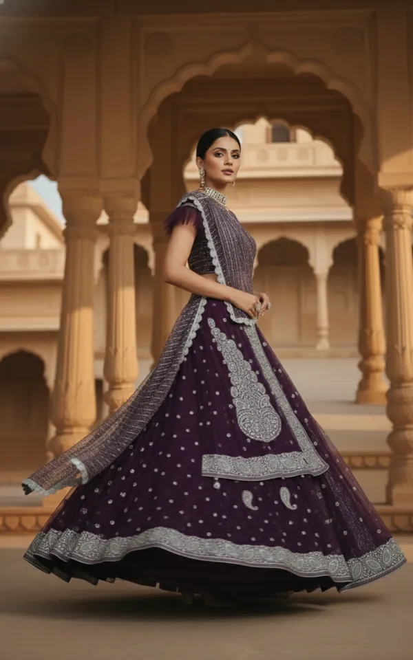 Jamun_Shimmer_Lehenga