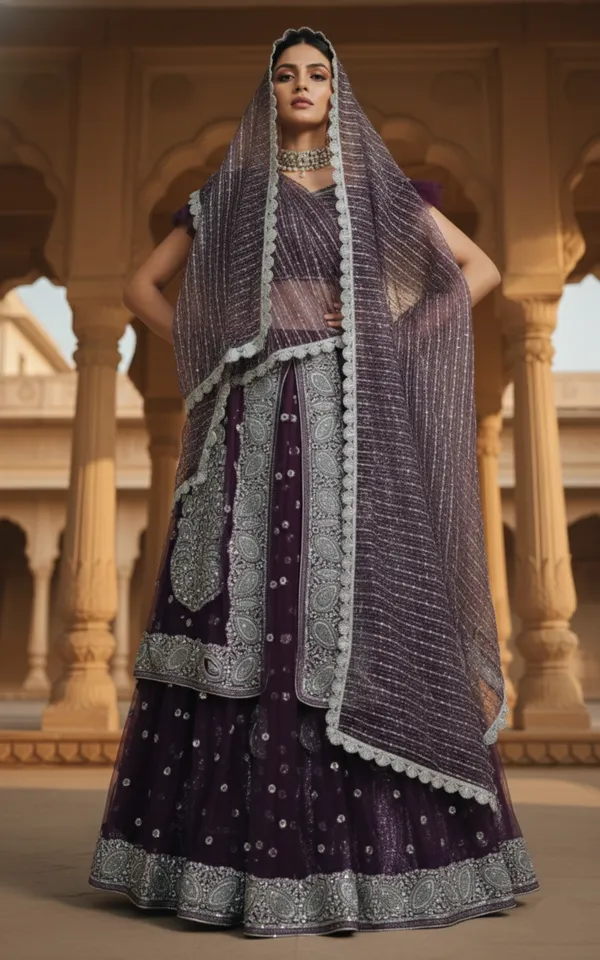 Jamun_Shimmer_Lehenga