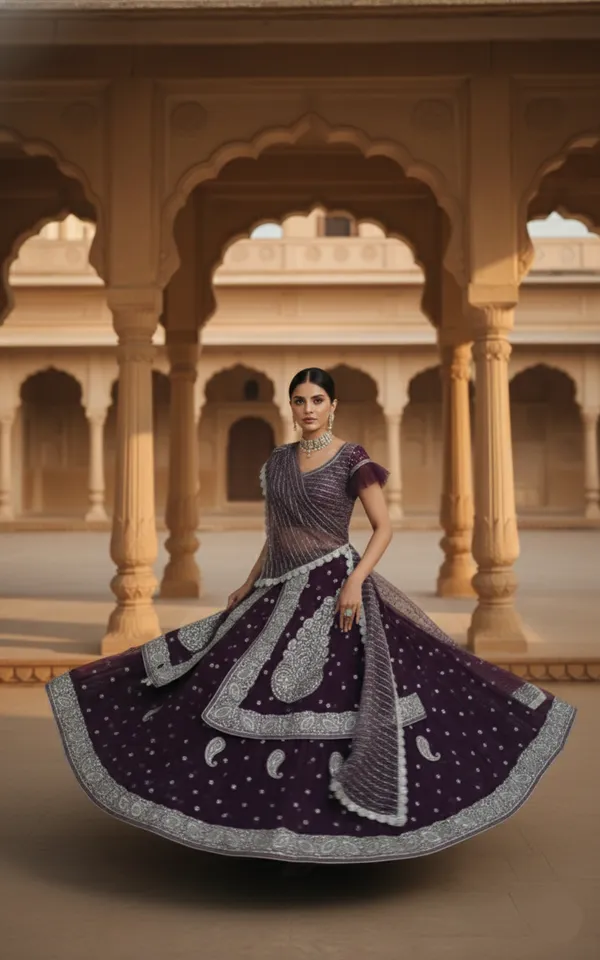 Jamun_Shimmer_Lehenga