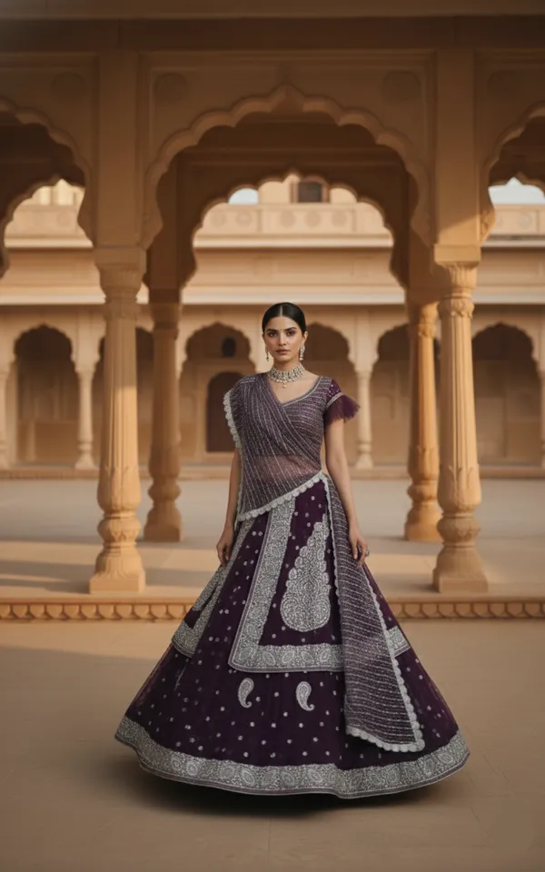 Jamun_Shimmer_Lehenga