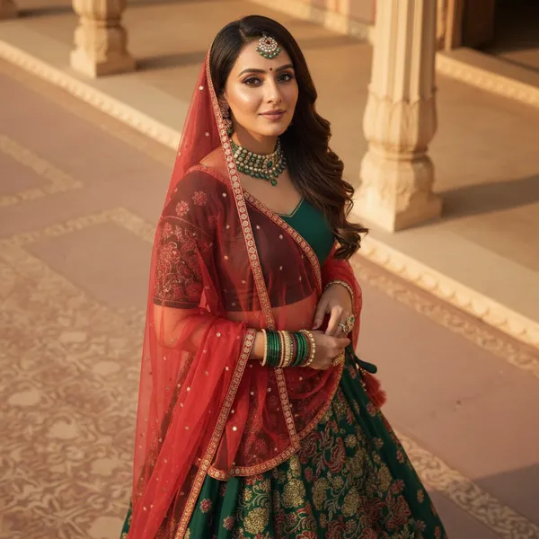 Traditional_Floral_Green_Lehenga