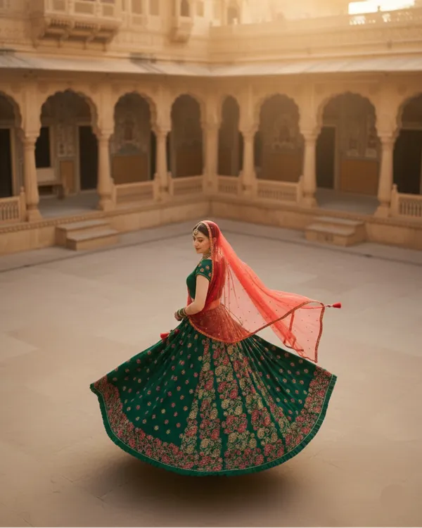 Traditional_Floral_Green_Lehenga