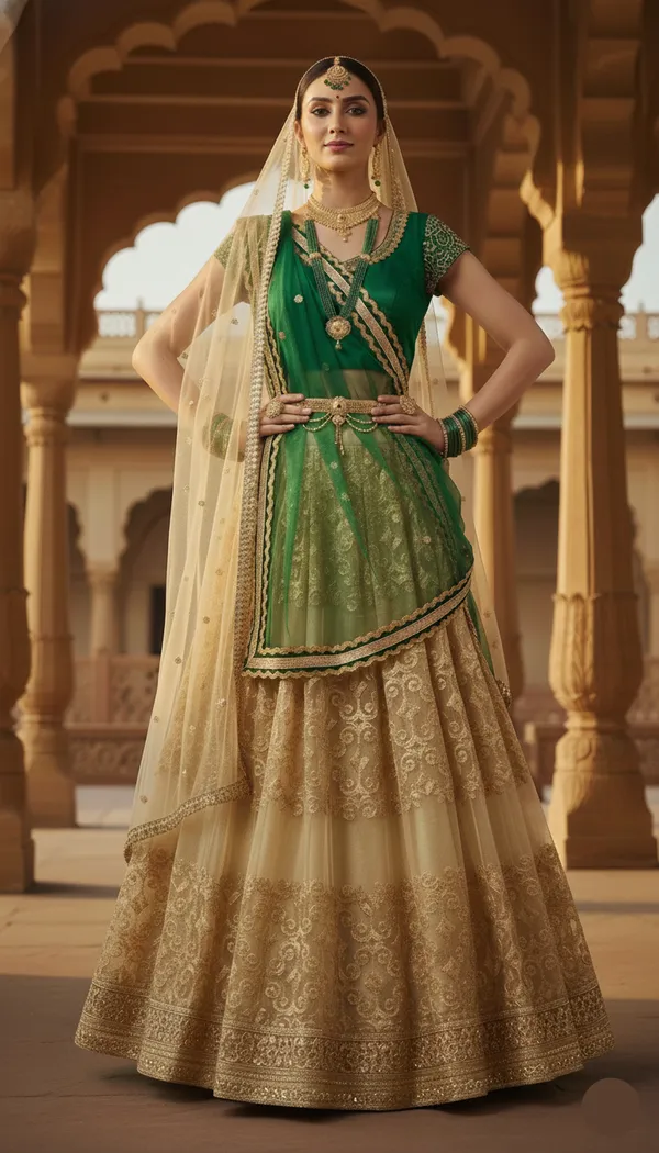 Golden_Emerald_Lehenga