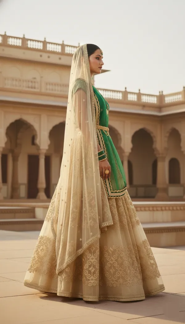 Golden_Emerald_Lehenga