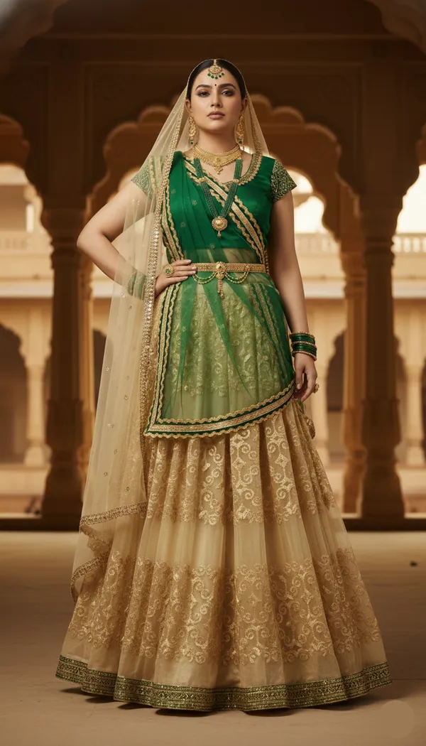 Golden_Emerald_Lehenga