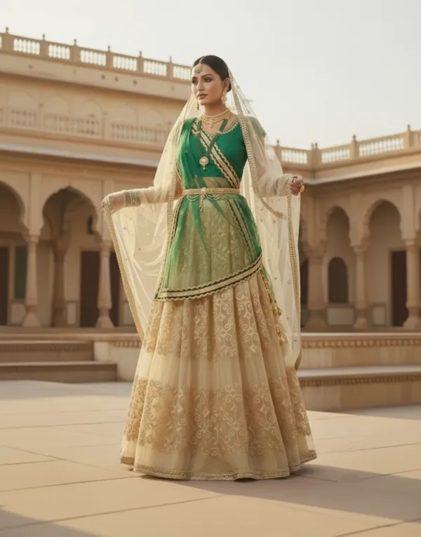 Golden_Emerald_Lehenga