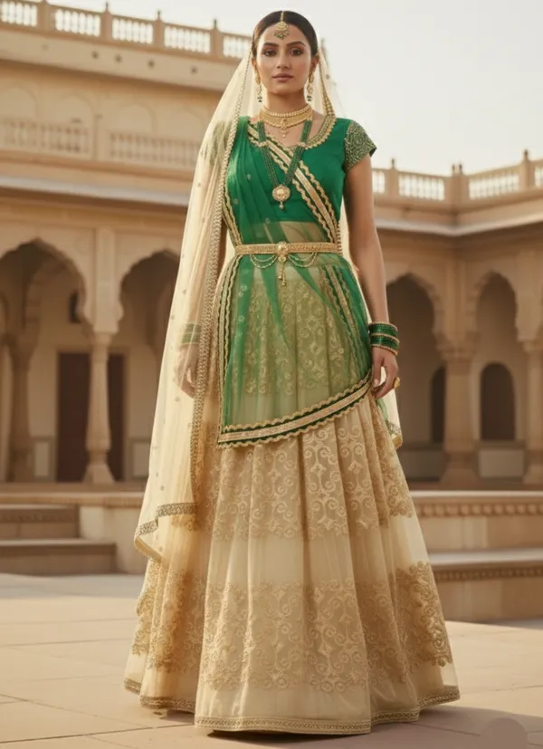 Golden_Emerald_Lehenga