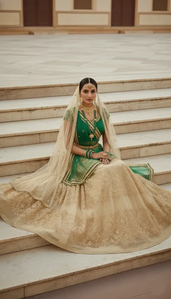 Golden_Emerald_Lehenga