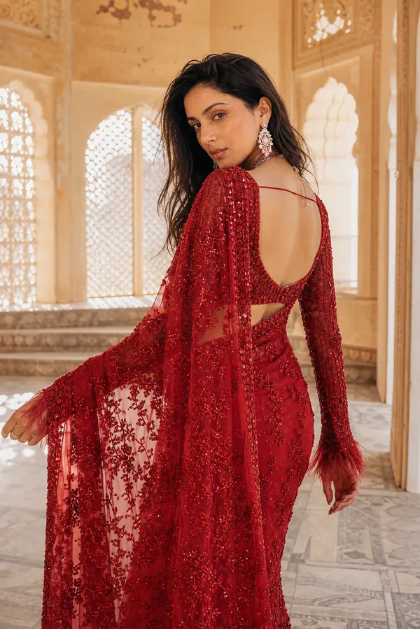 Ruby_Bloom_Embellished_Saree