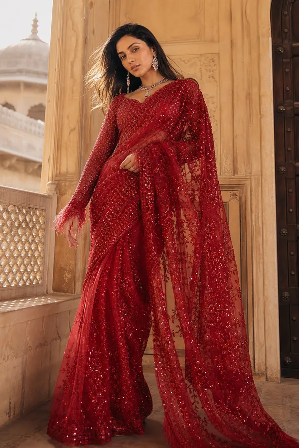 Ruby_Bloom_Embellished_Saree