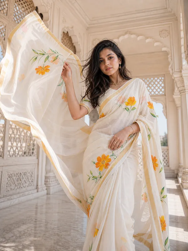 Saffron_Meadow_Saree