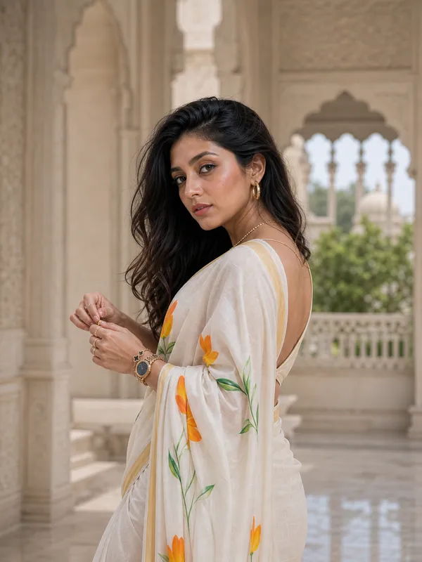 Saffron_Meadow_Saree