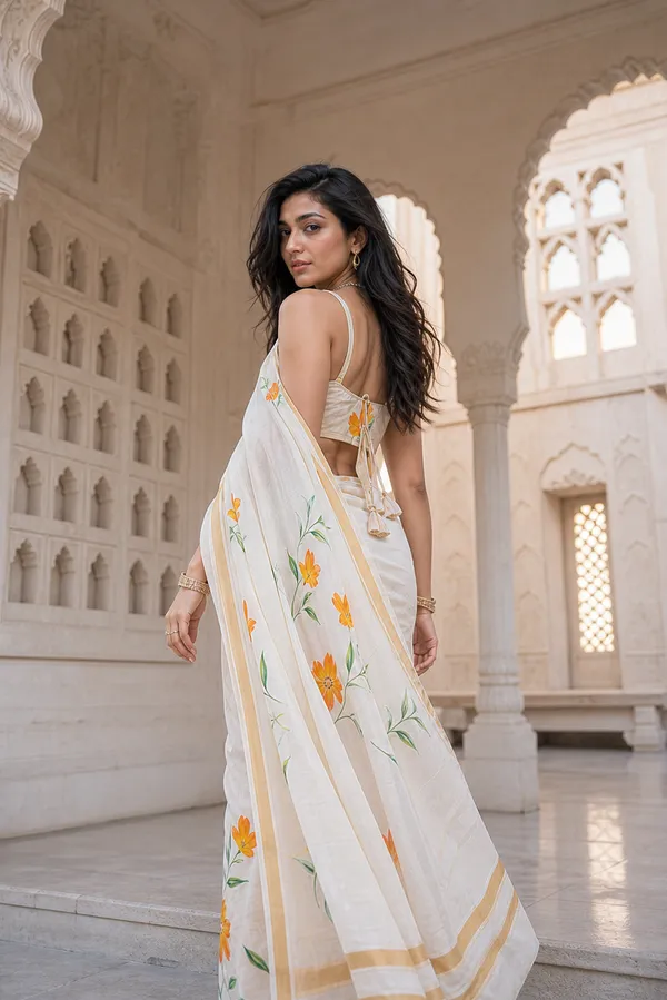 Saffron_Meadow_Saree