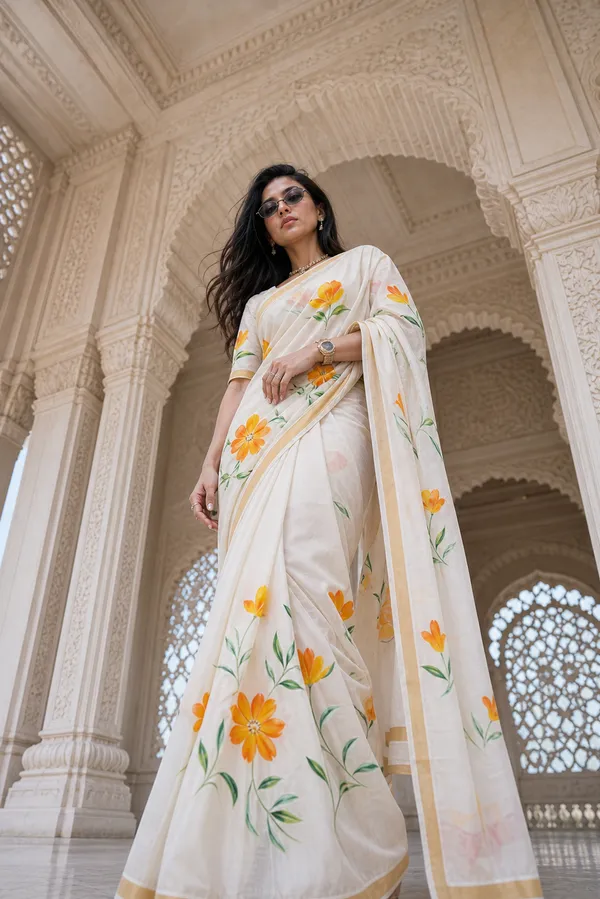 Saffron_Meadow_Saree