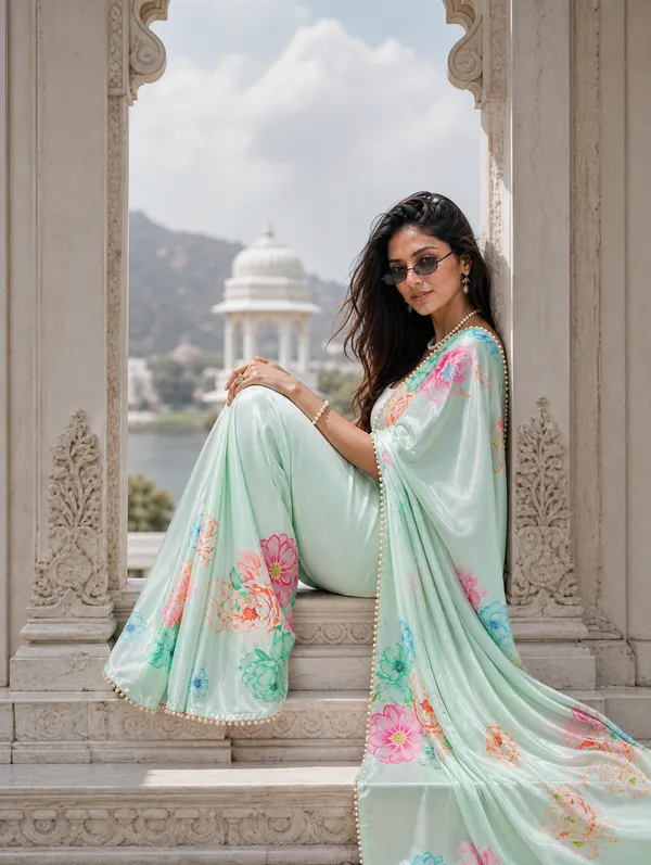 The_Mint_Reverie_Satin_Saree