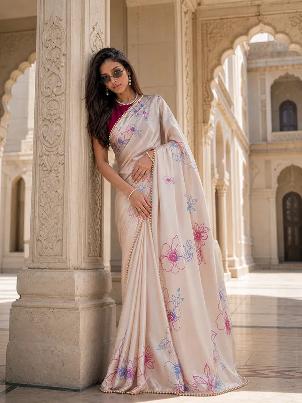 The_Champagne_Petals_Satin_Saree