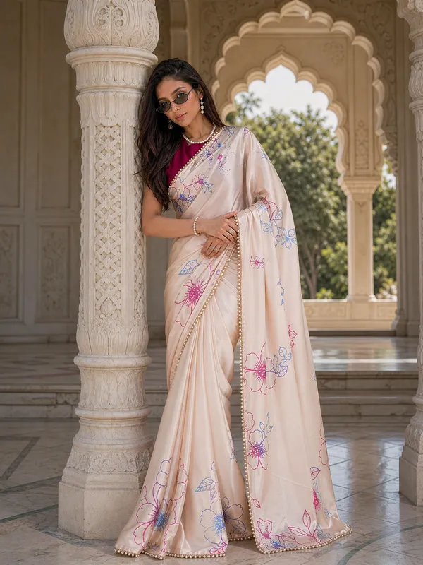 The_Champagne_Petals_Satin_Saree