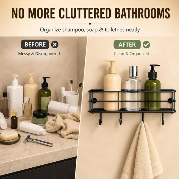 Pack_of_2_Self-Adhesive_Multipurpose_Bathroom_Rack,_Bathroom_Shelf_Organizer,_Wall_Mounted_Shelf,Bathroom_Accessories_Set_for_Home,Bathroom_Shelves_(Black)