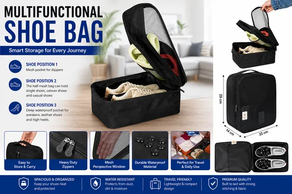 Travel_Shoe_Bag_for_Men_and_Women_|Waterproof_Footwear_Organizer_Pouch_for_Sandals,_Slippers_&_Shoes_|_Storage_|Packing_Accessory_for_Luggage_&_Suitcases_(Black)