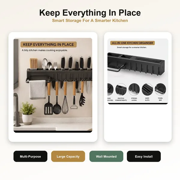 Wall_Mounted_Stainless_Steel_Kitchen_Organiser,_Kitchen_Utensil_Holder_with_Knife_Slots,_Strong_Hooks,_Towel_Bar,_Spoon_Fork_Chopstick_Storage_Rack,_Space_Saving_Kitchen_Organizer