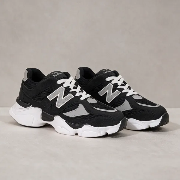 Black_Mesh_Chunky_Sneaker_For_Unisex