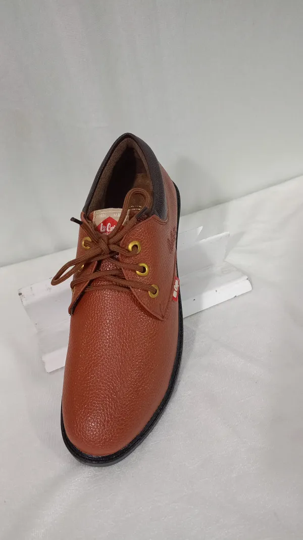 Brown_Textured_Lace-Up_Casual_Shoes_For_Men