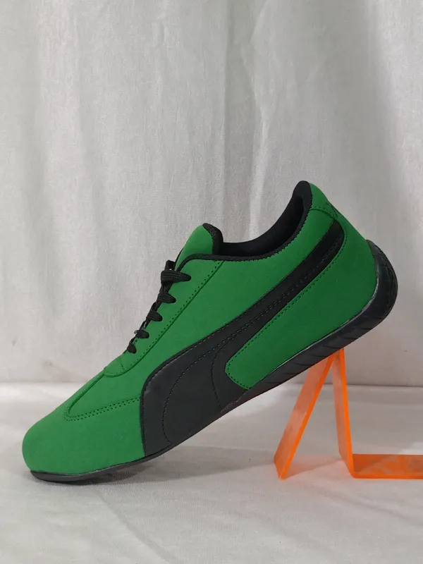 Green_Casual_Lace-Up_Sneakers_For_Men