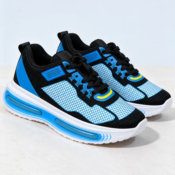 Black_Mesh_Lace_Up_Sports_Shoes_For_Unisex
