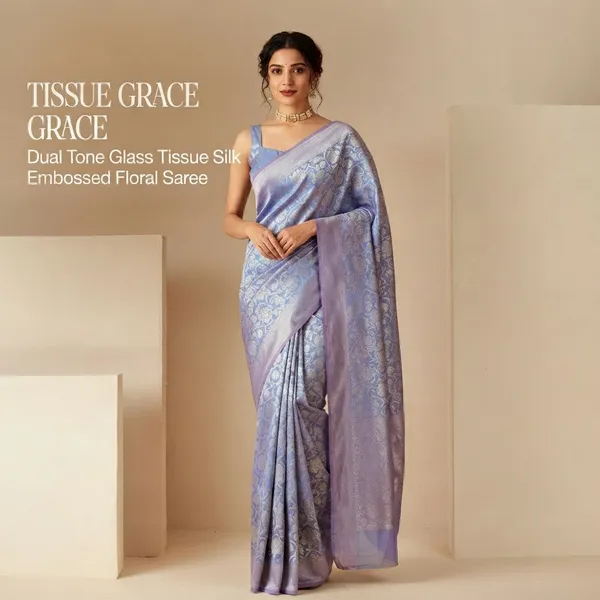 Dual_Tone_Glass_Tissue_Silk_Embossed_Floral_Saree