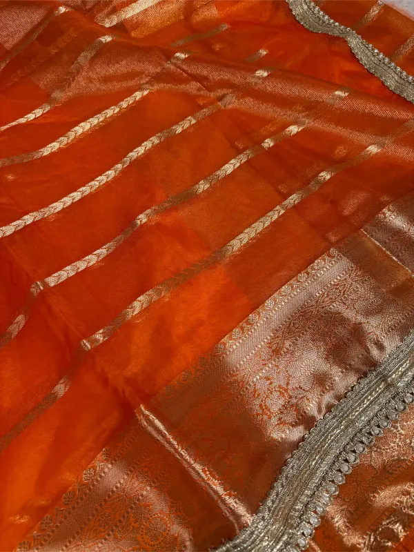 Bright_Orange_Kora_Organza_Silk_Heavy_Lace_Work_Banarasi_Saree