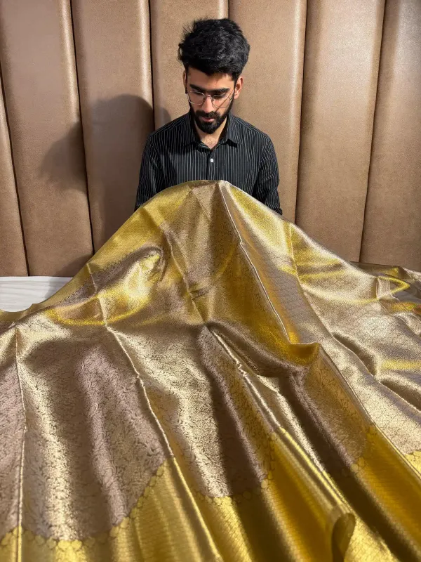Copper_Tissue_Silk_Embossed_Banarasi_Saree