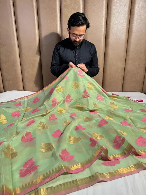 Pastel_Green_Cotton_Silk_Leaf_Buta_Banarasi_Saree