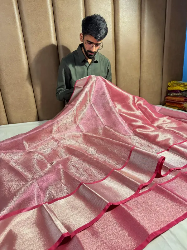 Eye_Soothing_Metallic_Pink_Glass_Tissue_Silk_Banarasi_Saree