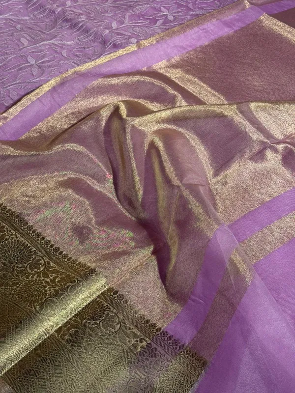 Light_Lavender_Kora_Organza_Chikankari_Embroidered_Banarasi_Saree