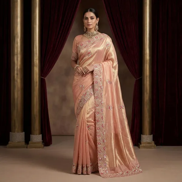 Subtle_Mauve_Peach_Shimmery_Tissue_Silk_Handwork_Saree