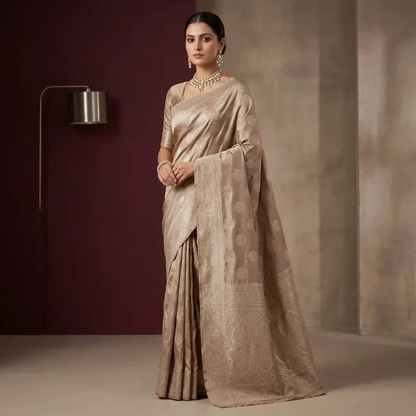 Rare_Beige_Mashru_Katan_Silk_Traditional_Buta_Banarasi_Saree