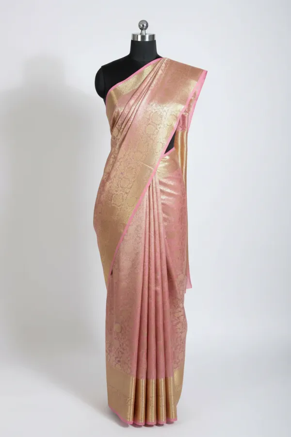 Mauve_Glass_Tissue_Silk_Embossed_Floral_Weave_Banarasi_Saree