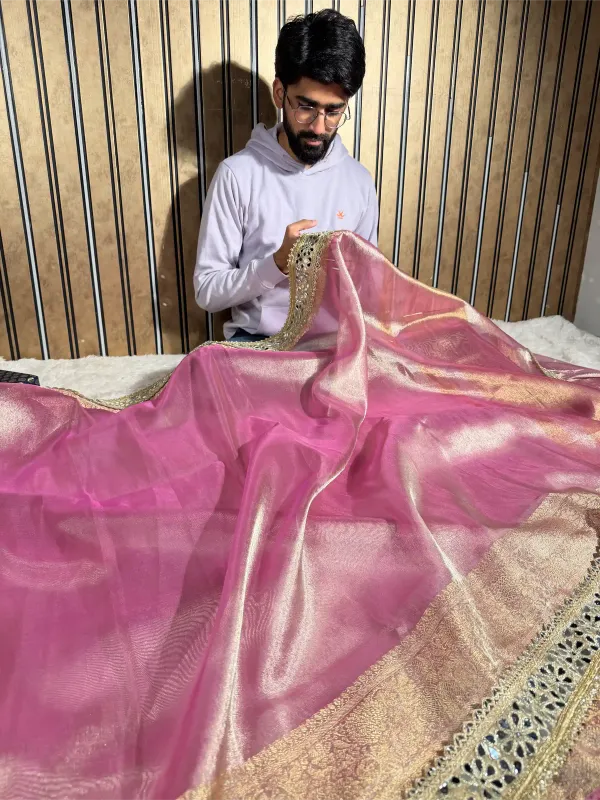 Metallic_Baby_Pink_Bridal_Tissue_Silk_Mirror_Work_Banarasi_Saree