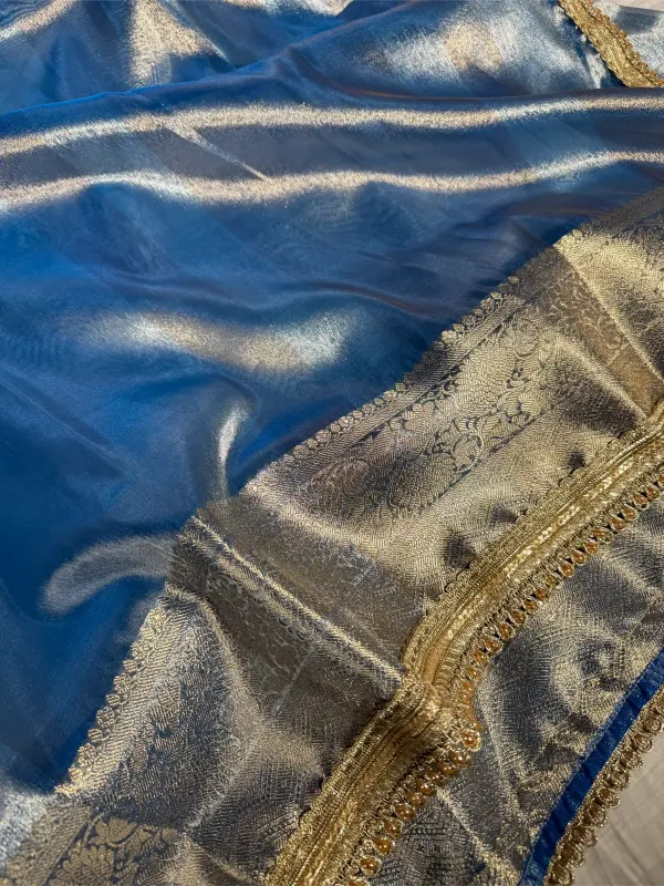 Metallic_Blue_Tissue_Silk_Designer_Lace_Attached_Banarasi_Saree
